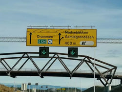 Collection of Lane Control Sign, Norway in a gallery layout